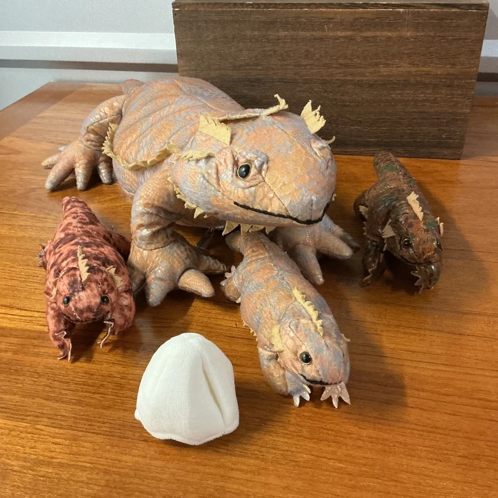 Bearded Dragon Adult Hatchling Egg Reptile Lizard Plush Stuffed Animal Realistic